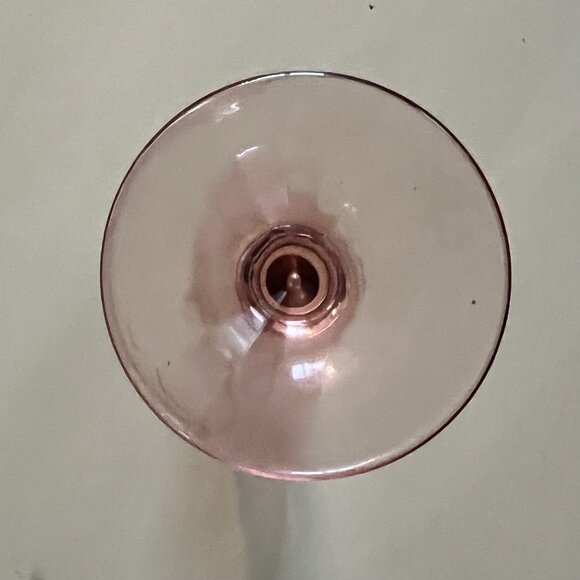 vintage pink depression era pink glass vase - Picture 4 of 6